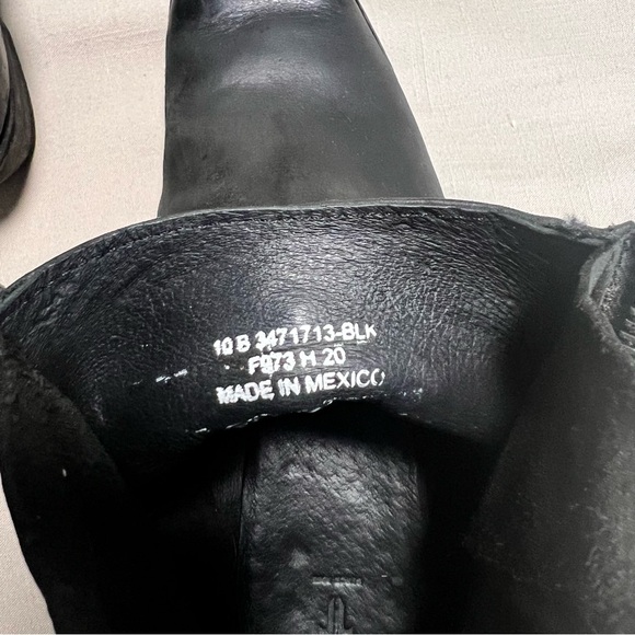 Frye Sacha Side Zip Moto Leather Booties Black Leather Ankle Boots Womens 10 - Picture 13 of 15